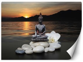 Carta Da Parati, Buddha su pietre al tramonto