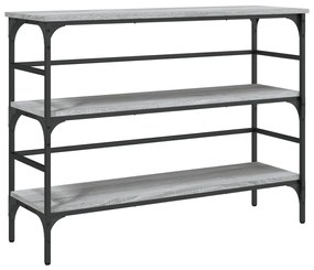 Tavolo consolle grigio sonoma 100x32x75 cm in legno multistrato