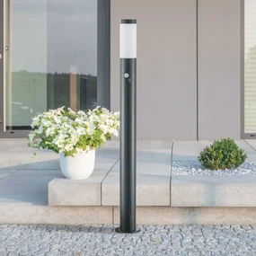 Lindby Lampione Statius, antracite/bianco, sensore, 100 cm