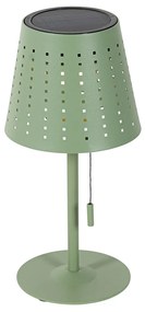 Lampada da tavolo da esterno verde incl. LED dimmerabile a 3 livelli ricaricabile e solare - Ferre