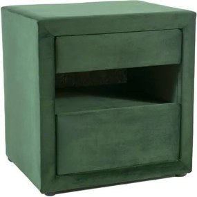 Comodino ET-003 in velluto verde - Blu78