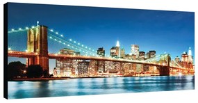 Stampa su tela Brooklyn illuminato, multicolore 190 x 90 cm