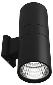 Applique Cilindrica Bidirezionale XL IP54 Con 2 basi E27 - Nera
