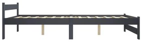 Giroletto grigio scuro in legno massello di pino 160x200 cm
