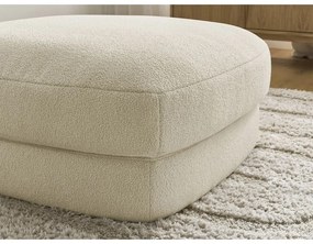 Poggiapiedi beige con rivestimento in bouclé Leonore – Bobochic Paris