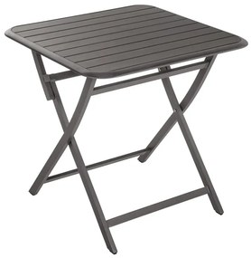 Tavolo da pranzo per giardino pieghevole Idaho NATERIAL struttura e superficie in alluminio antracite per 2 persone 75x75cm