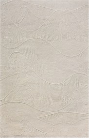 OLIVIA - tappeto in lana avorio con decoro