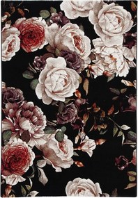Tappeto Floral C in polipropilene nero L 230 x L 160 cm