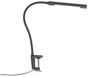 Lampada da tavolo a morsetto nera incl. LED con dimmer touch - Lionard