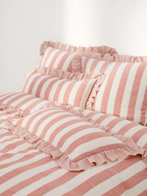 Copripiumino in lino e cotone con volant Posie