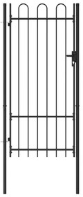 Cancello A Singola Anta Con Archi İn Acciaio 1x2 M Nero /