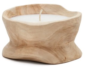 Kave Home - Vela Maelia di legno con finitura naturale Ã˜ 20 cm