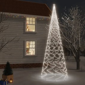 Albero di Natale con Puntale e LED di varie intensità e altezze, Bianco Freddo / 800 cm / 3000