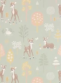 Kindertapete Golden Woods von Majvillan - Dusty Green
