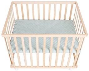 Lettino di colore naturale con altezza regolabile e ruote 75x100 cm Style – Roba