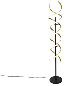 Lampada da terra oro con LED dimmerabile a 3 livelli in Kelvin - Henk