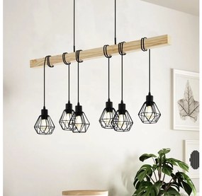 Eglo 44076 - Lampadario a cavo TOWNSHEND 6xE27/60W/230V