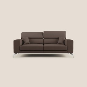 Blade Divano moderno con poggiatesta reclinabili in Ecopelle T04 marrone