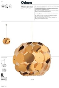 Redo 01-1508 - Lampadario a sospensione con filo ODEON 1xE27/42W/230V diametro 36 cm oro