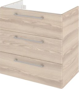Mobile da bagno sospeso sotto lavabo L 75 x H 58 x P 46 cm marrone opaco, 3 cassetti SENSEA Remix