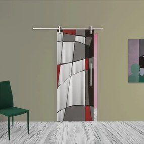 Porta scorrevole Carpet6 in alluminio multicolore, L 96 x H 215 cm, con binario Ermes Sinistra