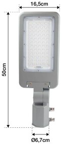 Armatura Stradale 65W Programmabile1-10VClasse II con driver Philips Colore Bianco Freddo 5.000K