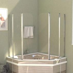 Cabine Da Bagno 2 Pz 104x130 Cm İn Vetro Temperato Trasparente /