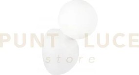 Applique a parete kiss sferica bianca 1 luce attacco g9 10x12,2x19c...