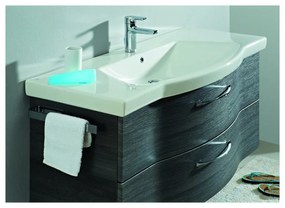 Lavabo da appoggio Solitaire a incasso rettangolare in ceramica L 122 x P 52 x H 6 cm bianco