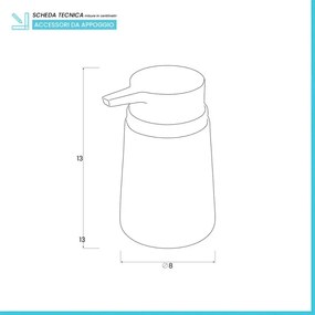 Dispenser Sapone Bagno Liquido Bianco da Appoggio