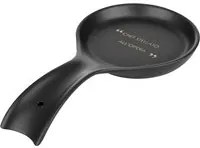 Poggiamestolo nero 22 cm stoneware scritta Quotes