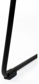 Sedia da bar nera in teak massiccio (altezza della seduta 76 cm) Tangle – White Label