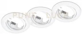 Jura kit 3 faretti da incasso rotondi orientabili bianchi d. 8,3cm ...