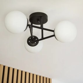 Brilagi - Lampadario da soffitto a montaggio superficiale MALIVA 3xE14/15W/230V nero/bianco