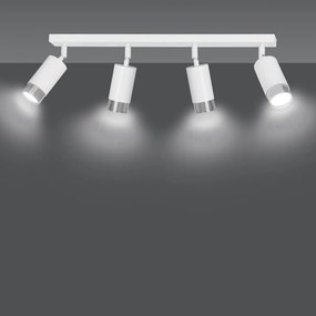 Lampada da Soffitto in Acciaio HIRO 4 Nero Cromo/Oro 4xGU10
