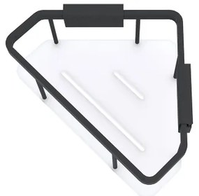 NIMCO Ki-14003-B-90 - Mensola a muro per doccia KIBO opaco nero/bianco