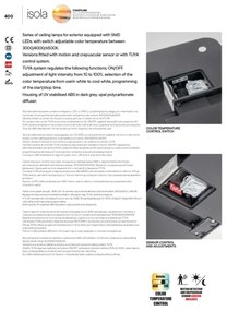 Redo 90292 - Plafoniera LED da esterno con sensore ISOLA LED/24W/230V IP54