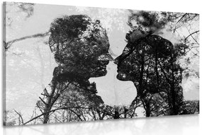 Stampa su tela – Aspetto dell'amore in bianco e nero