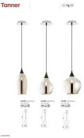 Redo 01-3190 - Lampadario a sospensione con filo TANNER 1xE14/28W/230V diametro 15 cm