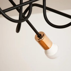 Lampadario a LED da incasso OXFORD 3xE27/15W/230V Nero