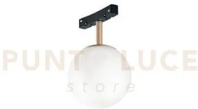 C/sfera d.15cm led con adattatore regolabile oro 3000k 624lm 8w
