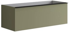 Mobile da bagno sotto lavabo Pixel plain verde salvia L 120 x H 40 x P 45.5 cm 2 cassetti, lavabo non incluso