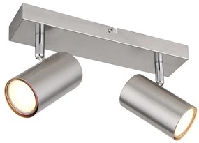 Globo 57911-2 - Faretto ROBBY 2xGU10/25W/230V cromo opaco