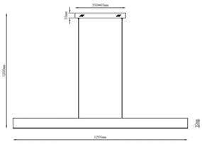 Lampadario a sospensione su cavo LED BERNADETTA LED/20W/230V 4000K bianco