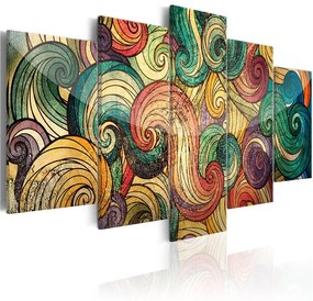 Quadro  Colourful Waves  Colore colorful, Dimensioni e Misure 200x100