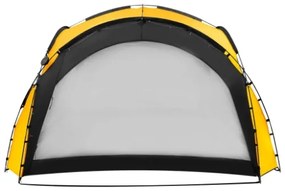 Tenda per Feste con LED e 4 Pareti 3,6x3,6x2,3 m Gialla