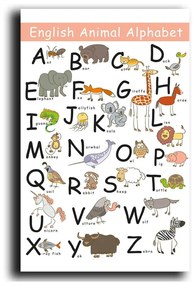 Quadro per bambini 45x70 cm Alphabet - Wallity