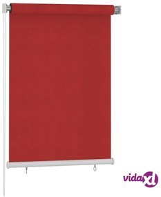 vidaXL Tenda a Rullo per Esterni 100x140 cm Rossa HDPE