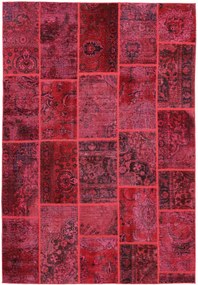 Patchwork Tappeto 240x170 Rosso (Iran) Annodato A Mano
