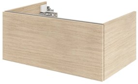 Mobile da bagno sospeso sotto lavabo L 75 x H 64 x P 48 cm lucido, 3 cassetti Apertura push-pull SENSEA Neo, Maniglie acquistabili separatamente